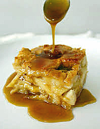 Little Pub N’awlins Bread Pudding With Sugared Bourbon Sauce