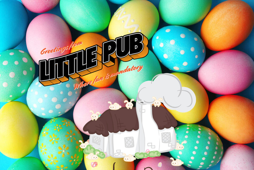 Hit the Little Pub online market any day this week and pick up a Little Pub Easter Egg Kit® for $8. A dozen eggs, some Easter egg dye, and some of basket grass. 